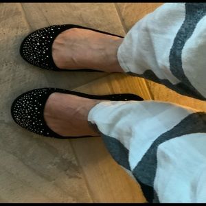 NINE WEST SUEDE WITH SILVER STUDS  7 1/2 M